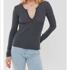 Out From Under Scarlett Notch Henley top